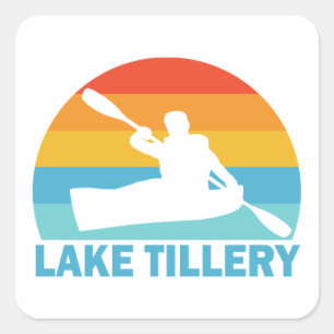 Lake Tillery North Carolina Kayak Square Sticker