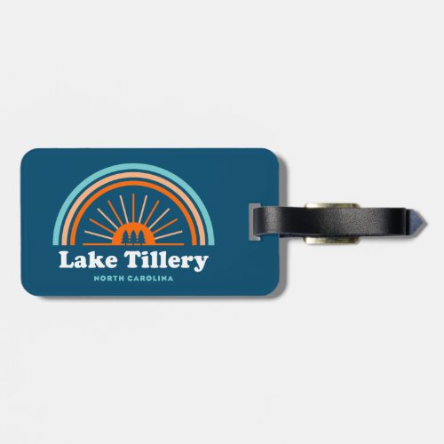 Lake Tillery North Carolina Rainbow Luggage Tag