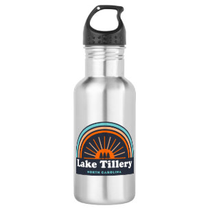 Lake Tillery North Carolina Rainbow Stainless Steel Water Bottle