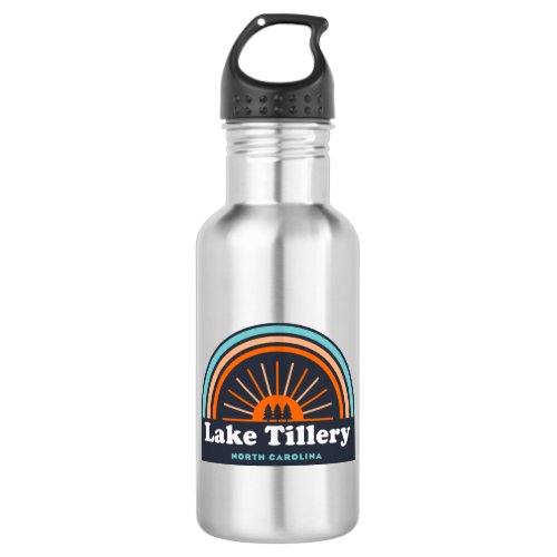 Lake Tillery North Carolina Rainbow Stainless Steel Water Bottle