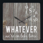 Lake Time Clock<br><div class="desc">Whatever...  We're on Lake Time! 

Perfect gift for the Cottage.</div>