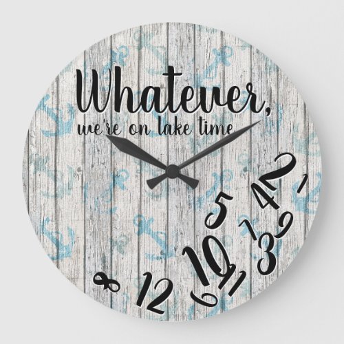 Lake Time Rustic Wood Funny Retirement Lake Home
