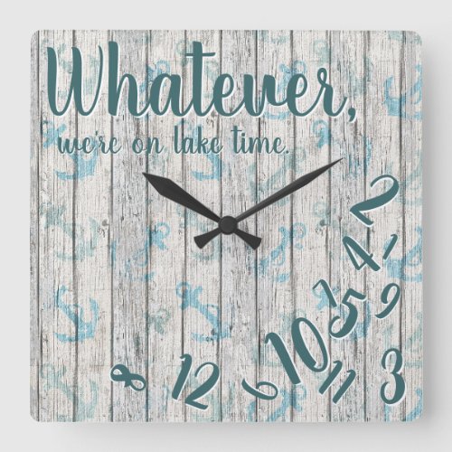Lake Time Rustic Wood Funny Retirement Lake Home