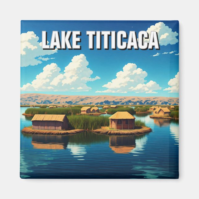 Lake Titicaca Floating Islands Magnet (Front)