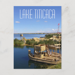 lake titicaca peru postcard