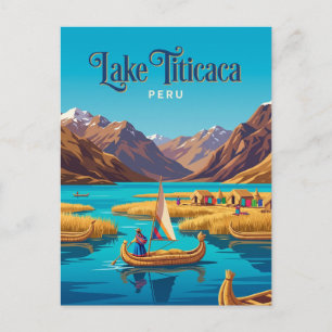 Lake Titicaca Peru Postcard