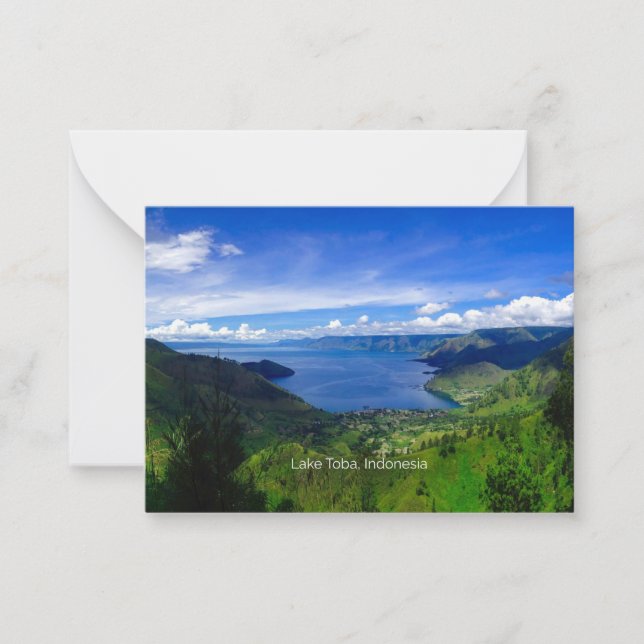 Lake Toba, Sumatra, Indonesia Note Card (Front)