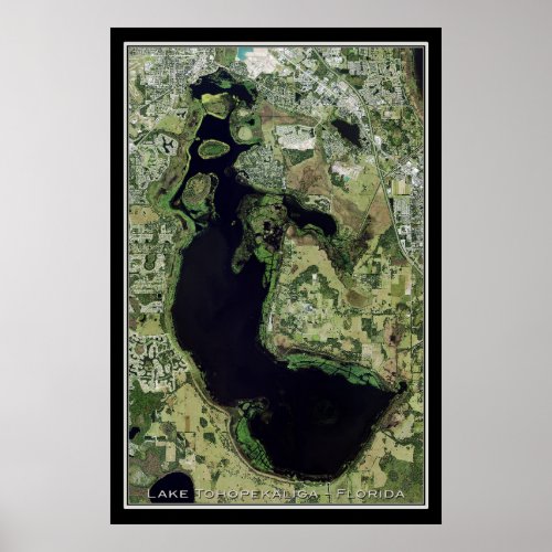Lake Tohopekaliga Florida Satellite Poster Map