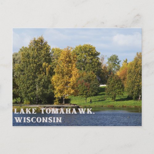 Lake Tomahawk Wisconsin Postcard