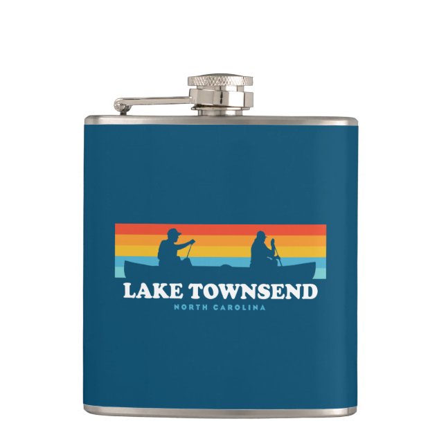 Lake Townsend North Carolina Canoe Flask (Front)