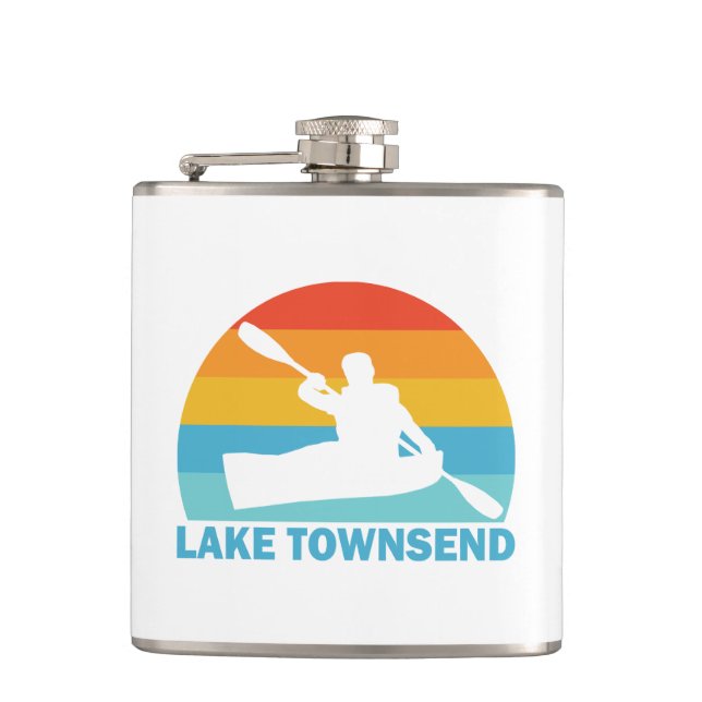 Lake Townsend North Carolina Kayak Flask (Front)