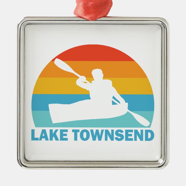 Lake Townsend North Carolina Kayak Metal Ornament (Front)