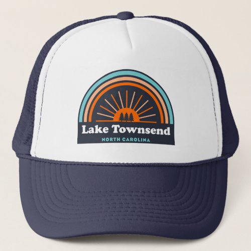 Lake Townsend North Carolina Rainbow Trucker Hat