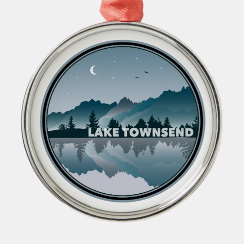 Lake Townsend North Carolina Reflection Metal Ornament