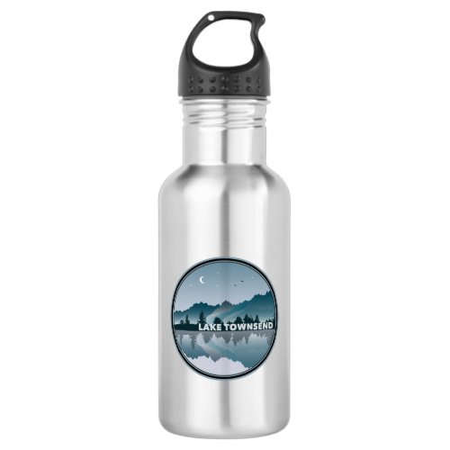 Lake Townsend North Carolina Reflection Stainless Steel Water Bottle