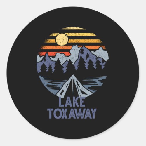 Lake Toxaway North Carolina Blue Ridge Mountains C Classic Round Sticker