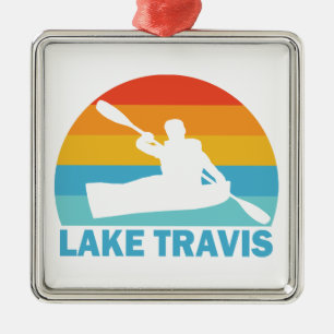 Lake Travis Austin Texas Kayak Metal Ornament