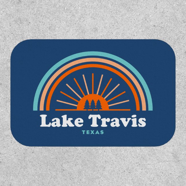 Lake Travis Austin Texas Rainbow Patch (Front)