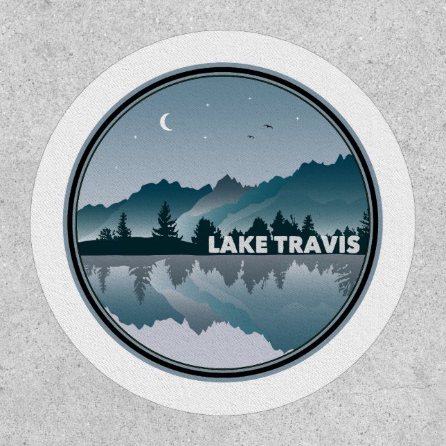 Lake Travis Austin Texas Reflection Patch (Front)