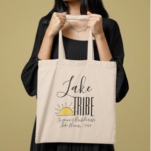 Lake Tribe Girl's Trip Bachelorette Vacation Tote Bag