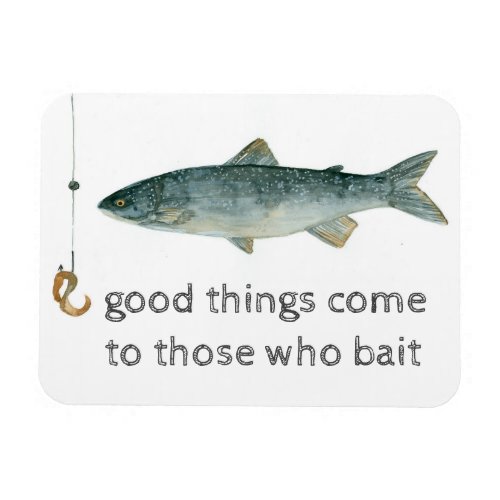 Lake Trout Fish Worm Bait Fresh Water Fishing  Magnet