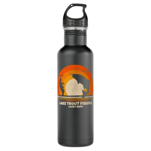 Lake Trout Fisherman Lucky Charm Lake Trout Fishin Stainless Steel Water Bottle