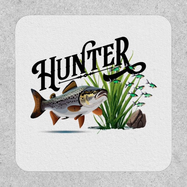 Lake Trout Hunting A School Of Minnows Patch (Front)