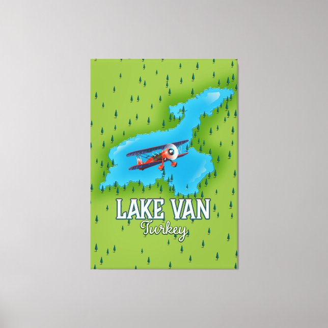 Lake Van Turkey Map Canvas Print (Front)
