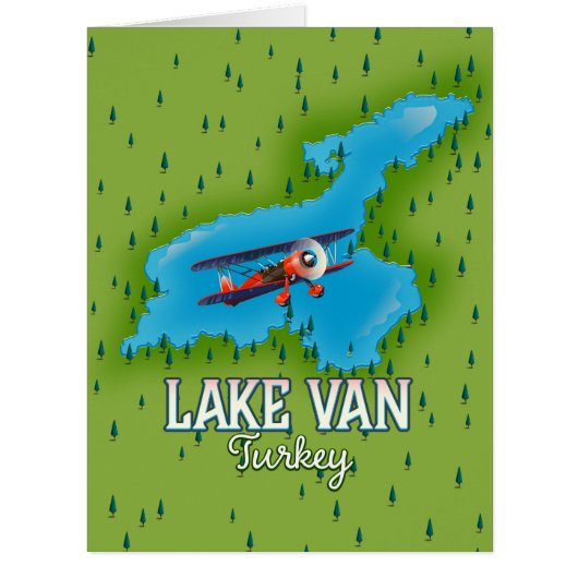 Lake Van Turkey Map Cards (Front)
