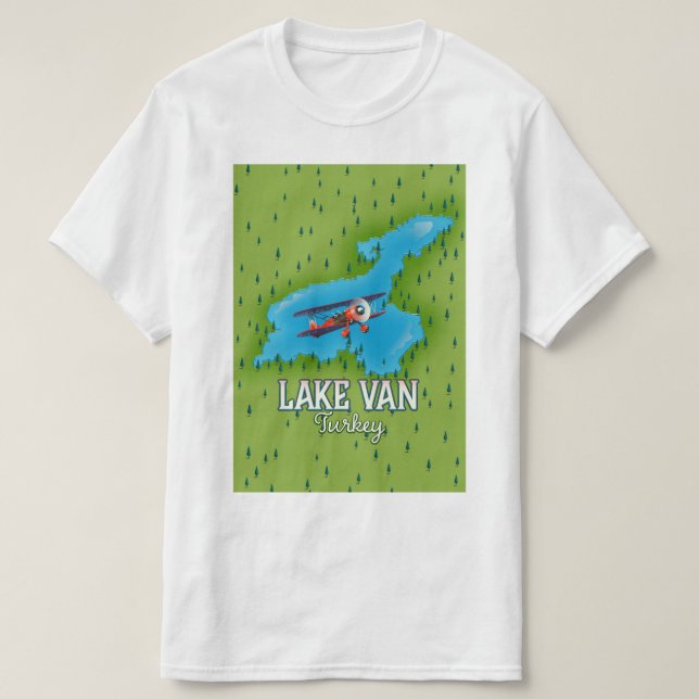Lake Van Turkey Map T-Shirt (Design Front)
