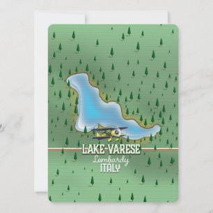 Lake Varese, Lombardy, italy travel poster