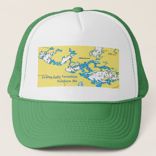 Lake Vermilion Fishing Map Northern Mn Trucker Hat