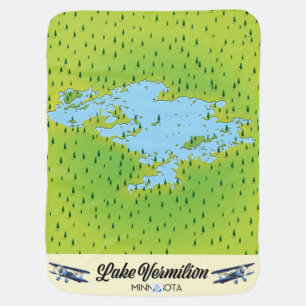 Lake Vermilion Minnesota map Baby Blanket