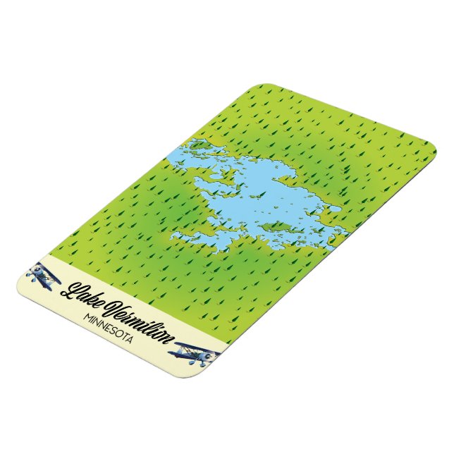 Lake Vermilion Minnesota map Magnet (Left Side)