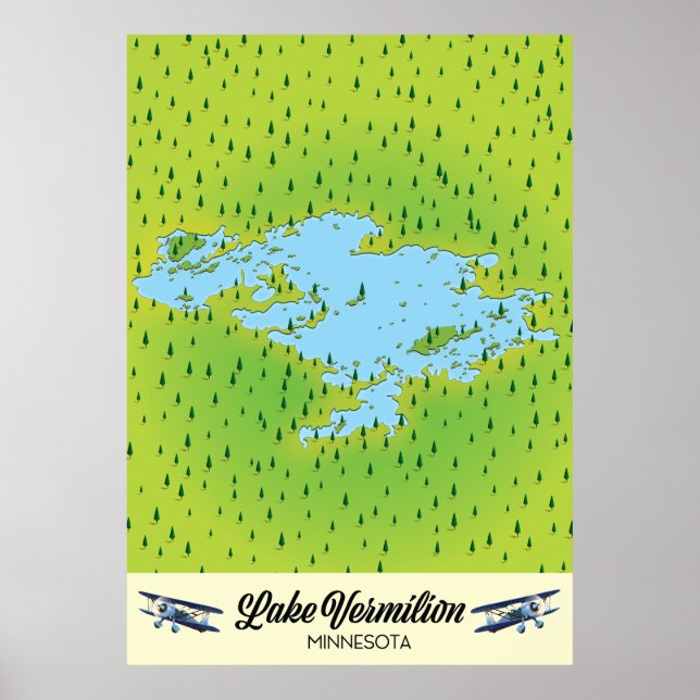 Lake Vermilion Minnesota map Poster (Front)