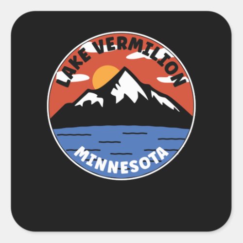 Lake Vermilion _ Minnesota With Mountain Square Sticker