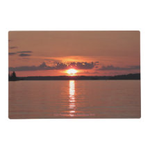 Lake Vermilion Sunset Pink Orange Dark