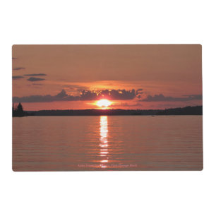 Lake Vermilion Sunset Pink Orange Dark Placemat