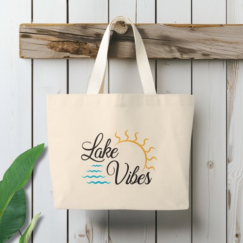 Lake Vibes Large Tote Bag