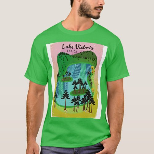 Lake Victoria Africa travel poster T_Shirt