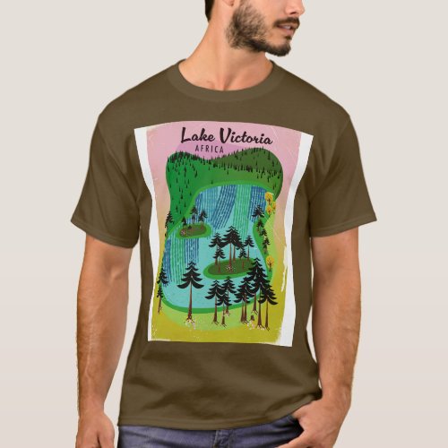 Lake Victoria Africa travel poster T_Shirt