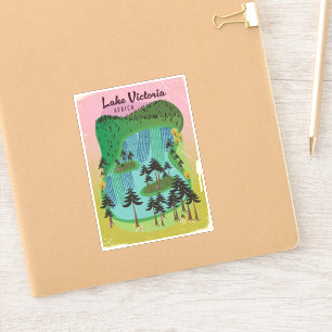 Lake Victoria African travel poster Sticker