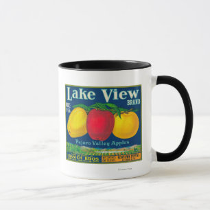 Lake View Apple Label - Watsonville, CA Mug