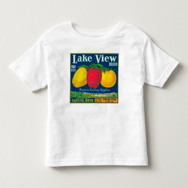 Lake View Apple Label - Watsonville, CA Toddler T-shirt (Front)