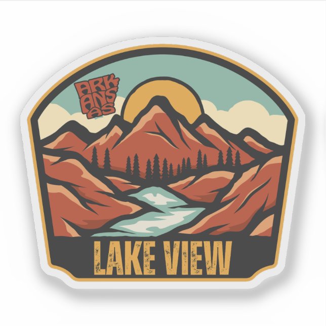 Lake View, Arkansas  Sticker (Front)