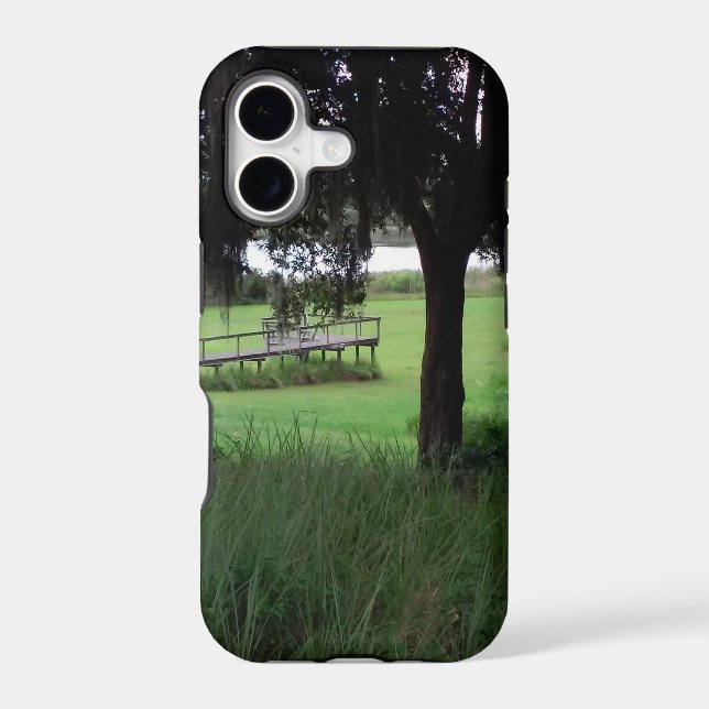 Lake view dry dock iphone case (Back)