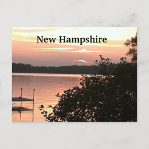 Lake view sun set postcard