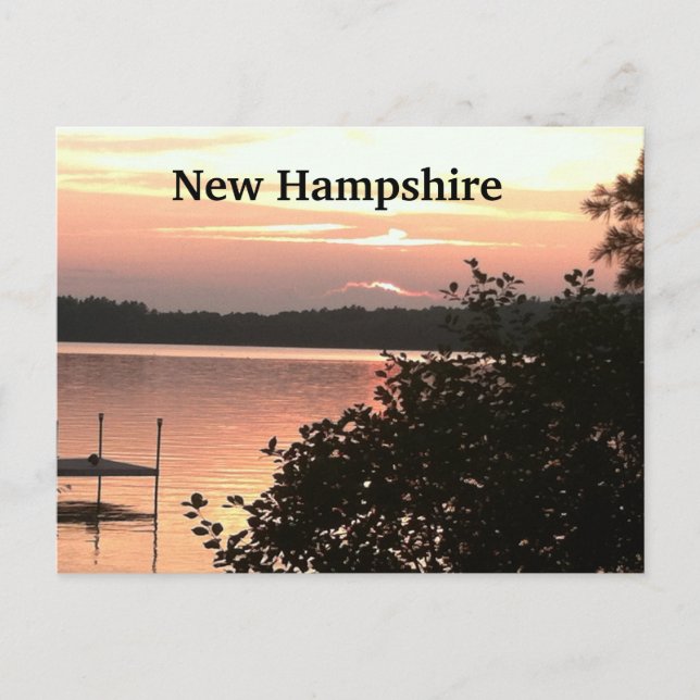 Lake view sun set  postcard (Front)