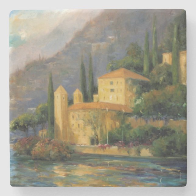 Lake Villa Stone Coaster (Front)