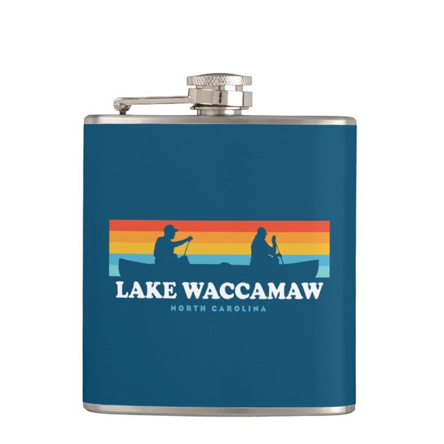 Lake Waccamaw North Carolina Canoe Flask (Front)